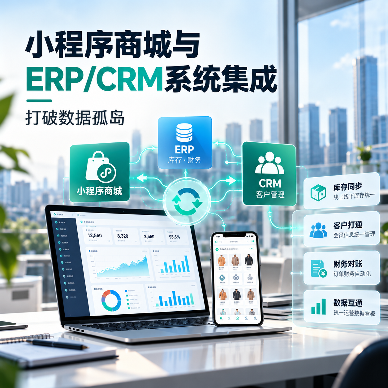 小程序商城与ERP/CRM系统集成：打破数据孤岛