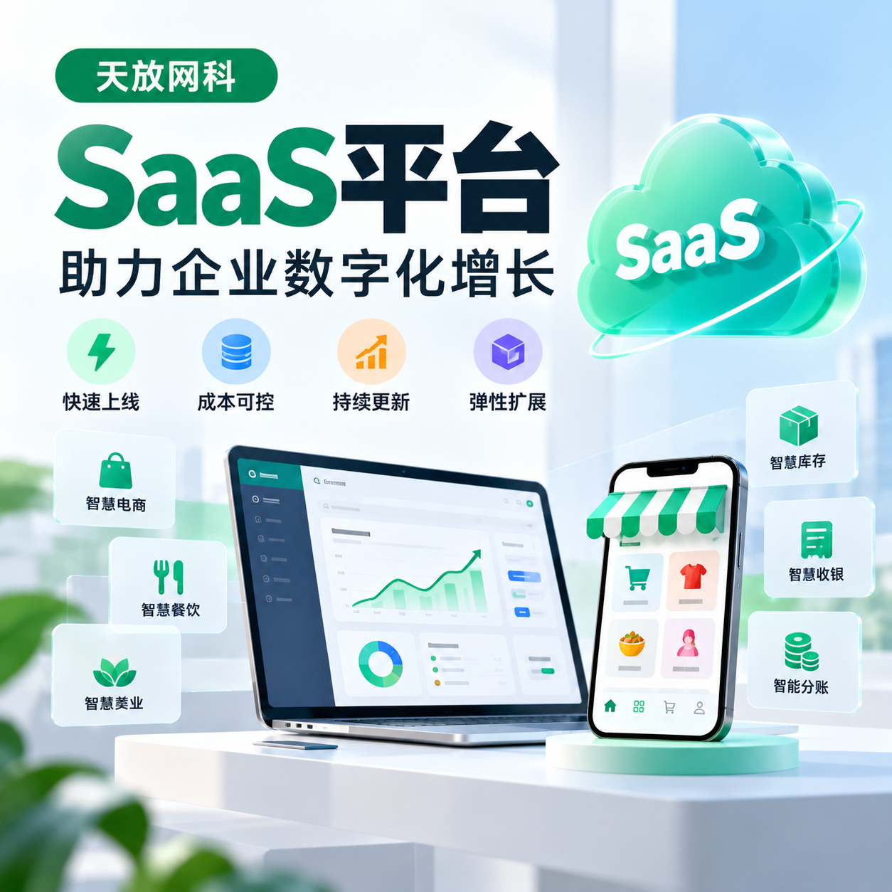 天放网科SAAS平台：7年沉淀的标准化+定制化能力